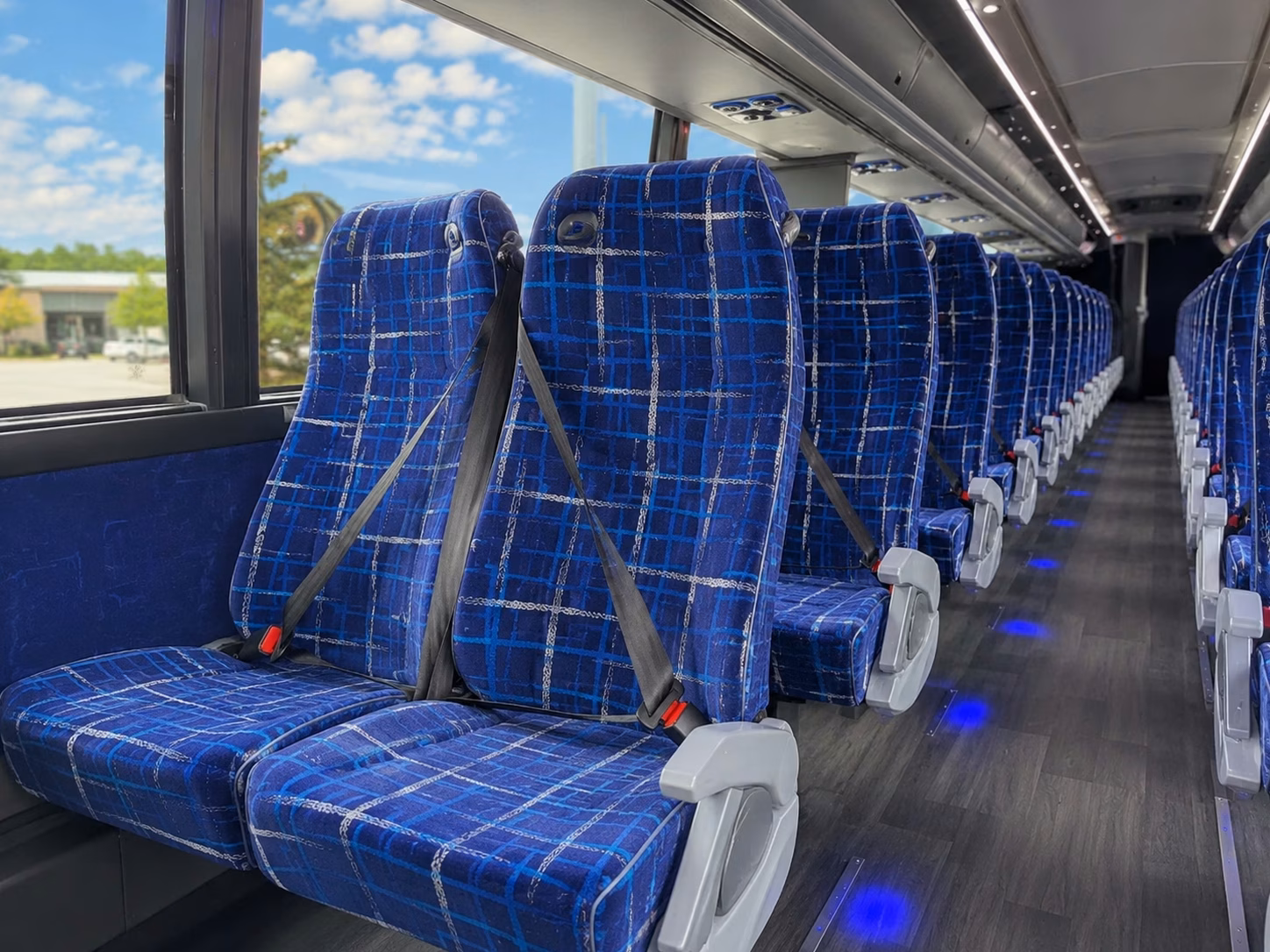 56 passenger charter bus interior