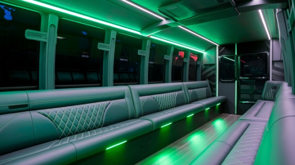 party bus rental interior farmington hills